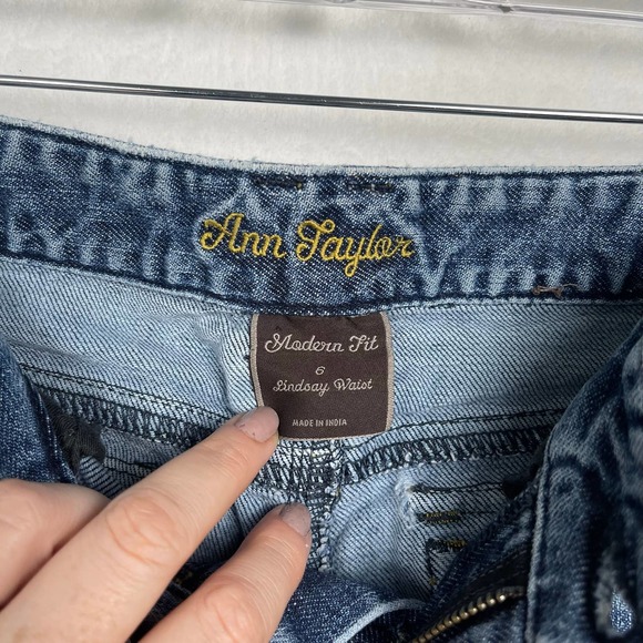 ANN TAYLOR Modern Fit Jeans Lindsay Waist Bootcut Low Rise Jeans w/ stretch SZ 6 - Picture 9 of 14
